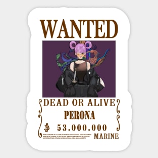 Perona One Piece Wanted Sticker